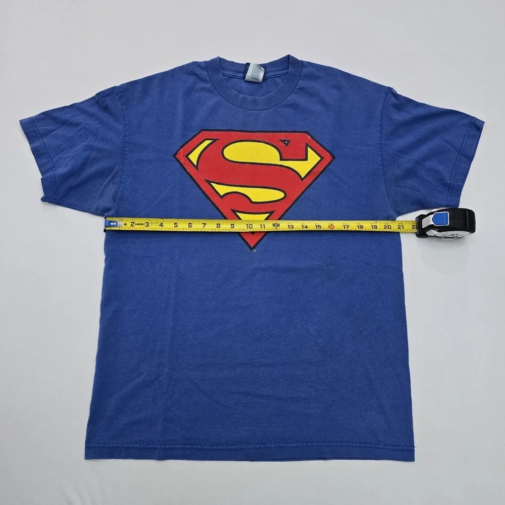 Vintage 2007 Superman T Shirt Blue Alstyle AAA DC Comics Graphic Tee Mens Large